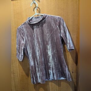 Pilcro Anthropologie Velvet Short Sleeve Top